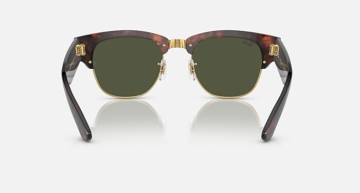 Ray-Ban Sunglasses Unisex Mega Clubmaster - Tortoise On Gold Frame Green Lenses 50-21