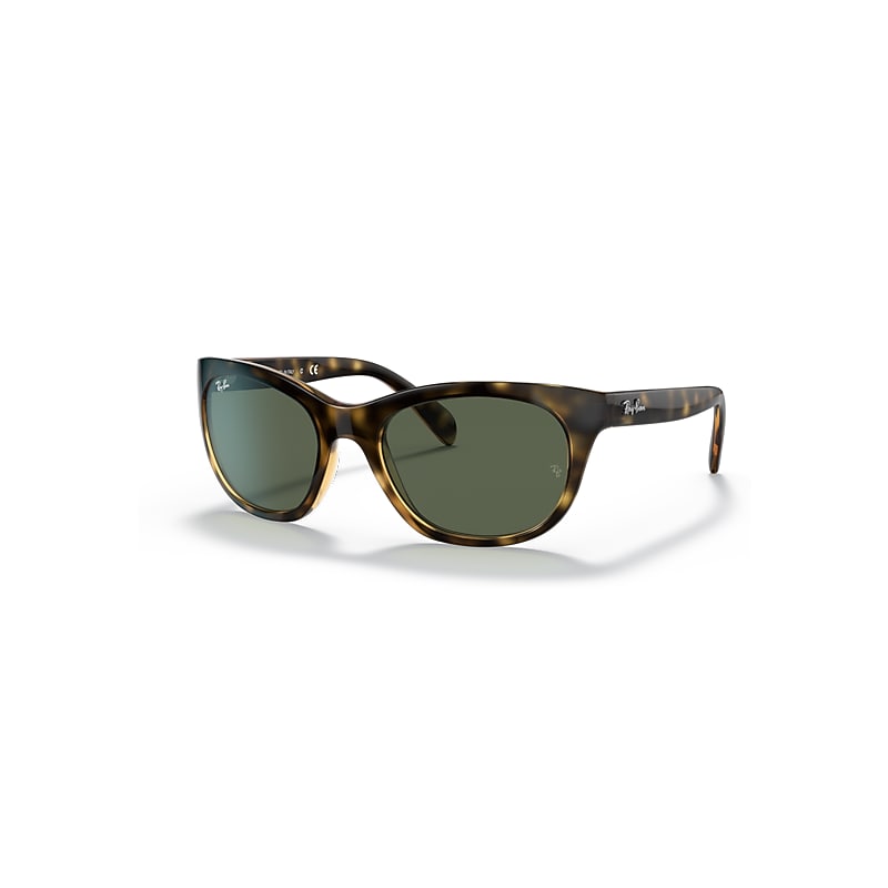 Ray-Ban Sunglasses Woman Rb4216 - Havana Frame Green Lenses 56-20