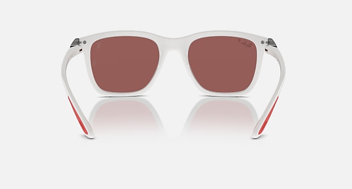 Ray-Ban Sunglasses Scuderia Ferrari Leclerc Special Edition 2024 White Frame Silver Lenses