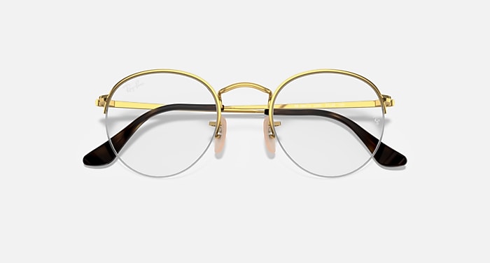 Ray-Ban Eyeglasses Unisex Round Gaze Prescription - Silver Frame Clear Lenses 51-22