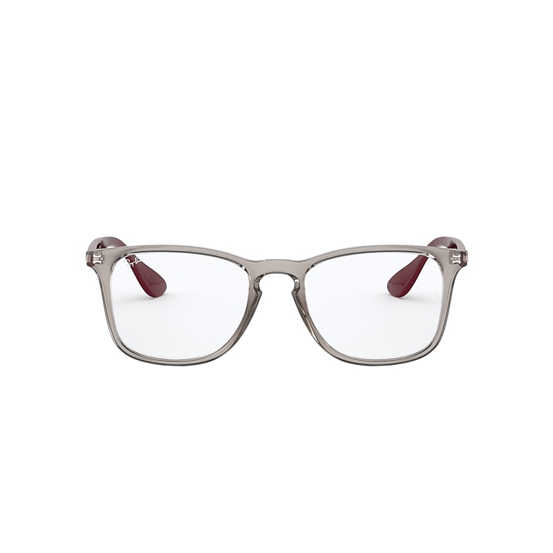 Ray-Ban Rb7074 Optics Eyeglasses Shiny Bordeaux Frame Clear Lenses 52-18