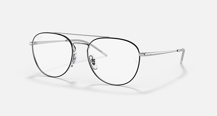 RB6414 OPTICS Eyeglasses with Black On Silver Frame RB6414 Ray