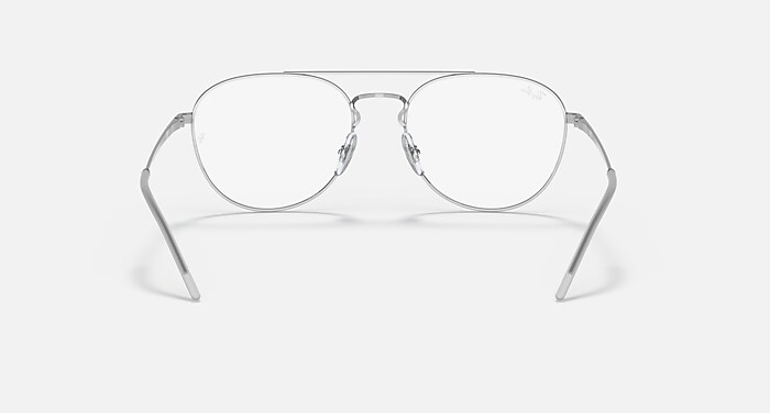 Ray-Ban Eyeglasses Unisex Rb6414 Optics Prescription - Silver Frame Clear Lenses 53-18