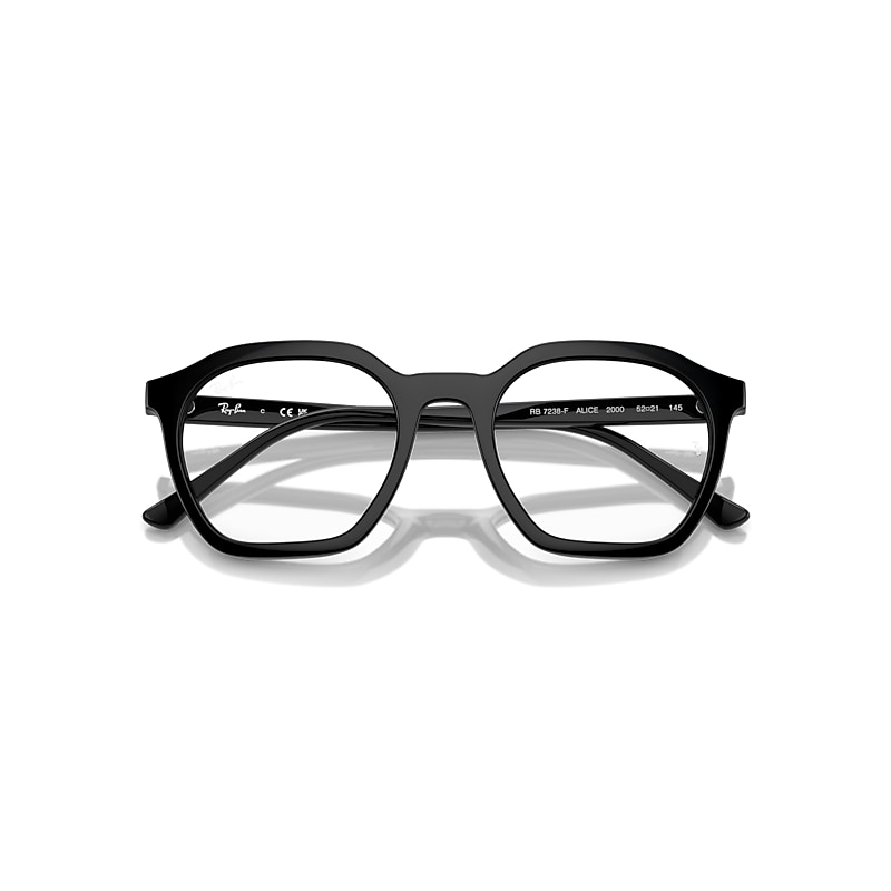 Ray-Ban Alice Optics Eyeglasses Black Frame Clear Lenses Polarized 52-21