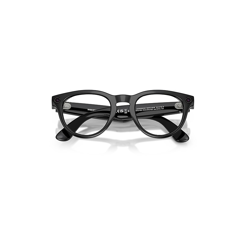Ray Ban Meta Ai Glasses Black Frame Violet Lenses In Black