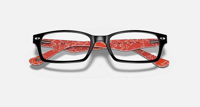 Eyewear Frames Ray Ban Glasses With Red Writing Inside RB5206