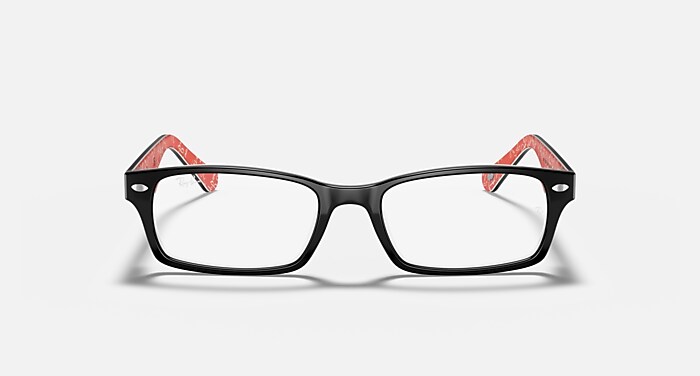 RB5206 OPTICS Eyeglasses with Black On Red Frame RB5206 Ray