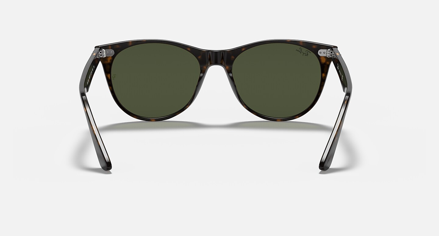 Ray-Ban Sunglasses Unisex Wayfarer II Classic - Tortoise Frame Green Lenses 52-18