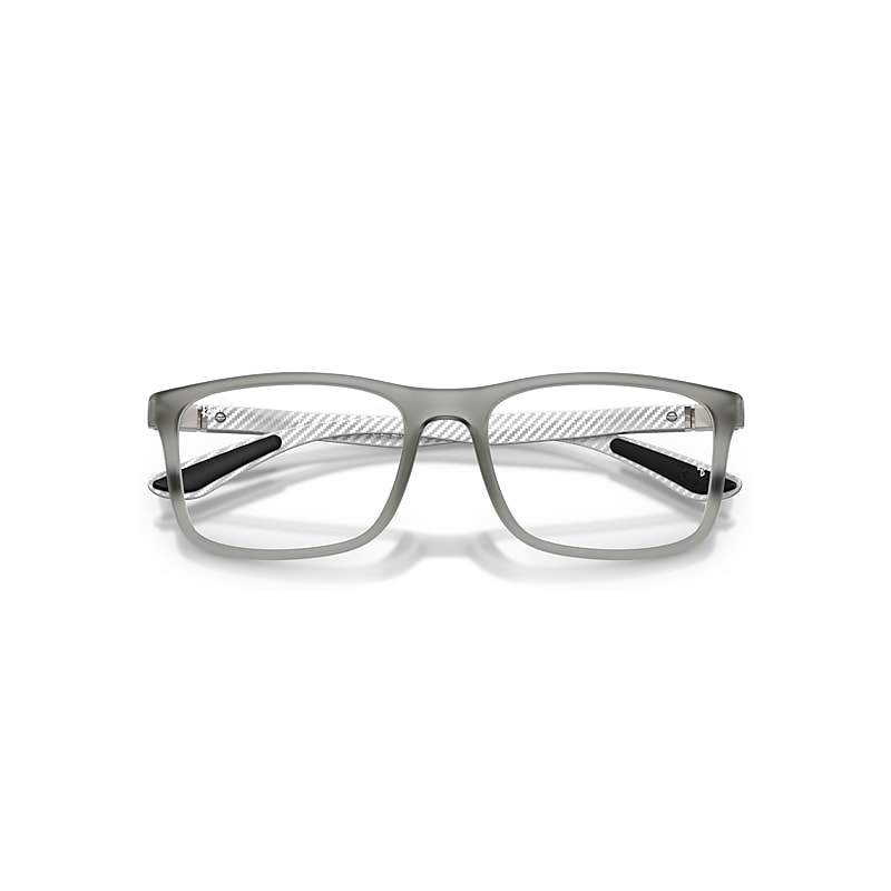 Ray Ban Rb8908 Optics Eyeglasses Matte Gunmetal Frame Clear Lenses Polarized 55-18 In Gray