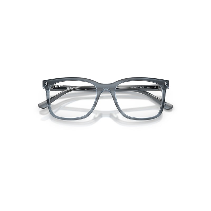 Ray Ban Rb5446 Optics Eyeglasses Striped Blue Frame Clear Lenses Polarized 53-19 In Blue