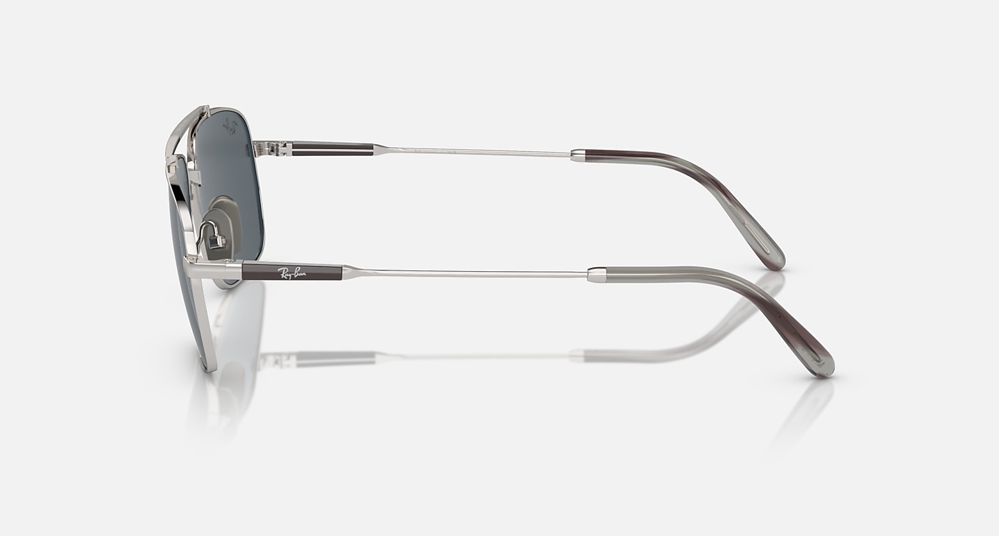 Ray-Ban Sunglasses Unisex Michael Titanium - Silver Frame Blue Lenses 59-15