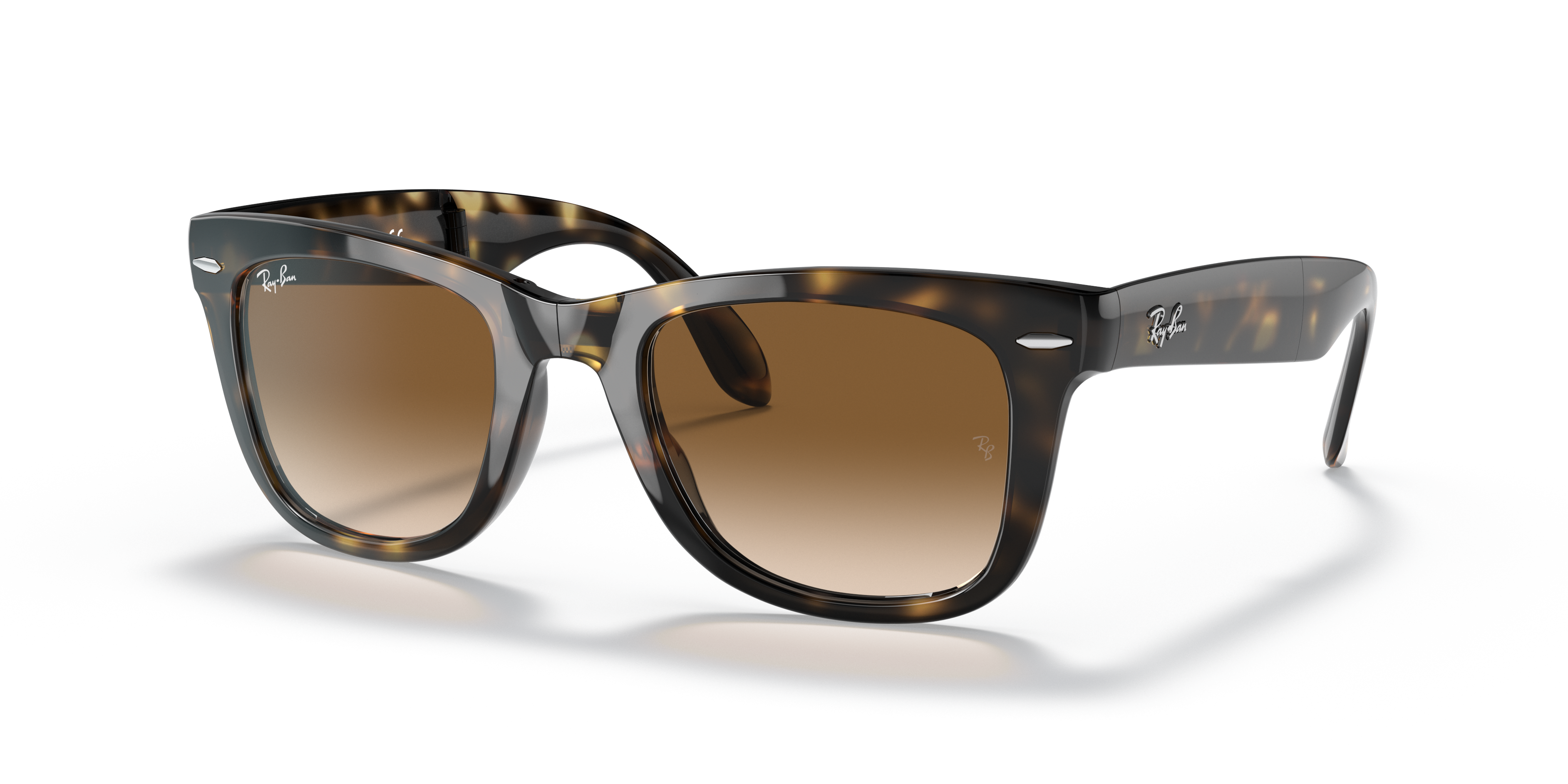 WAYFARER FOLDING CLASSIC Polished Light Havana Frame Light Brown Gradient Lenses 50-22