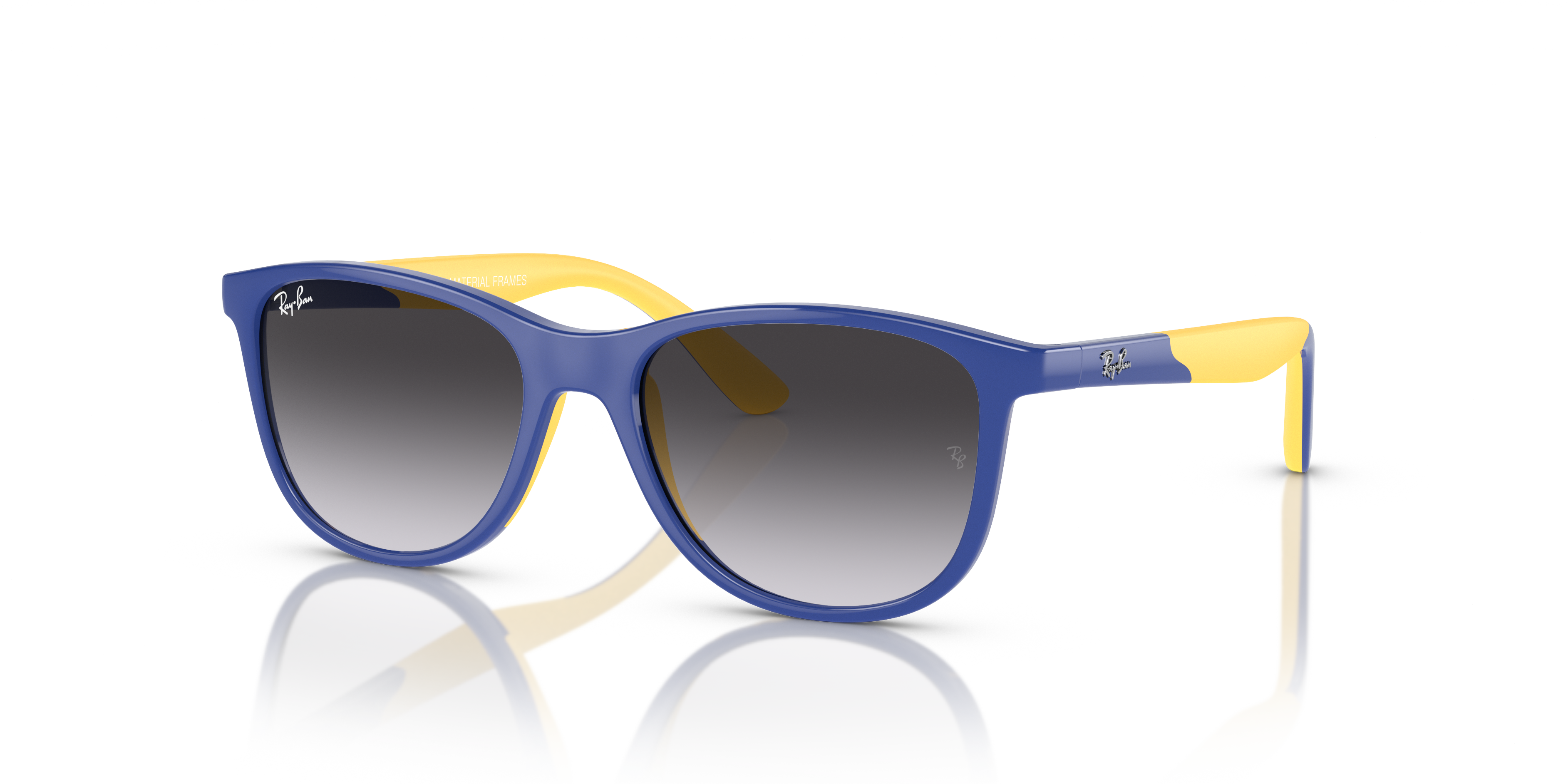 RB9077S KIDS BIO-BASED Polished Blue On Yellow Frame Grey/Blue Lenses 49-16