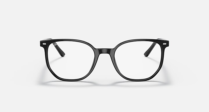 Ray-Ban Eyeglasses Unisex Elliot Optics Prescription - Black Frame Clear Lenses 50-19 Polarized