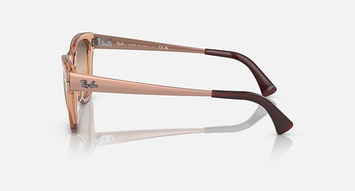 RB0707SM Sunglasses in Transparent Brown and Gold - RB0707SM