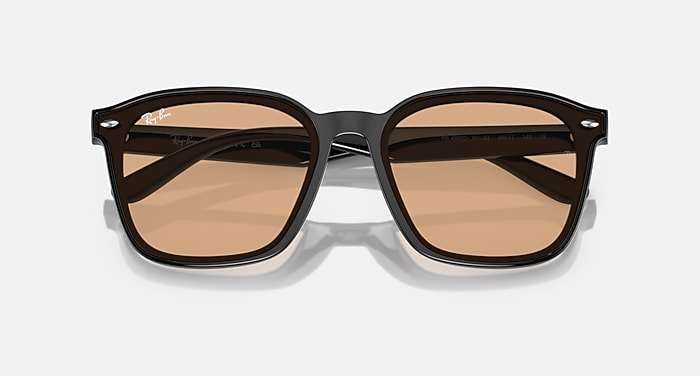 Ray-Ban Sunglasses Unisex Rb4392d - Black Frame Brown Lenses 66-17