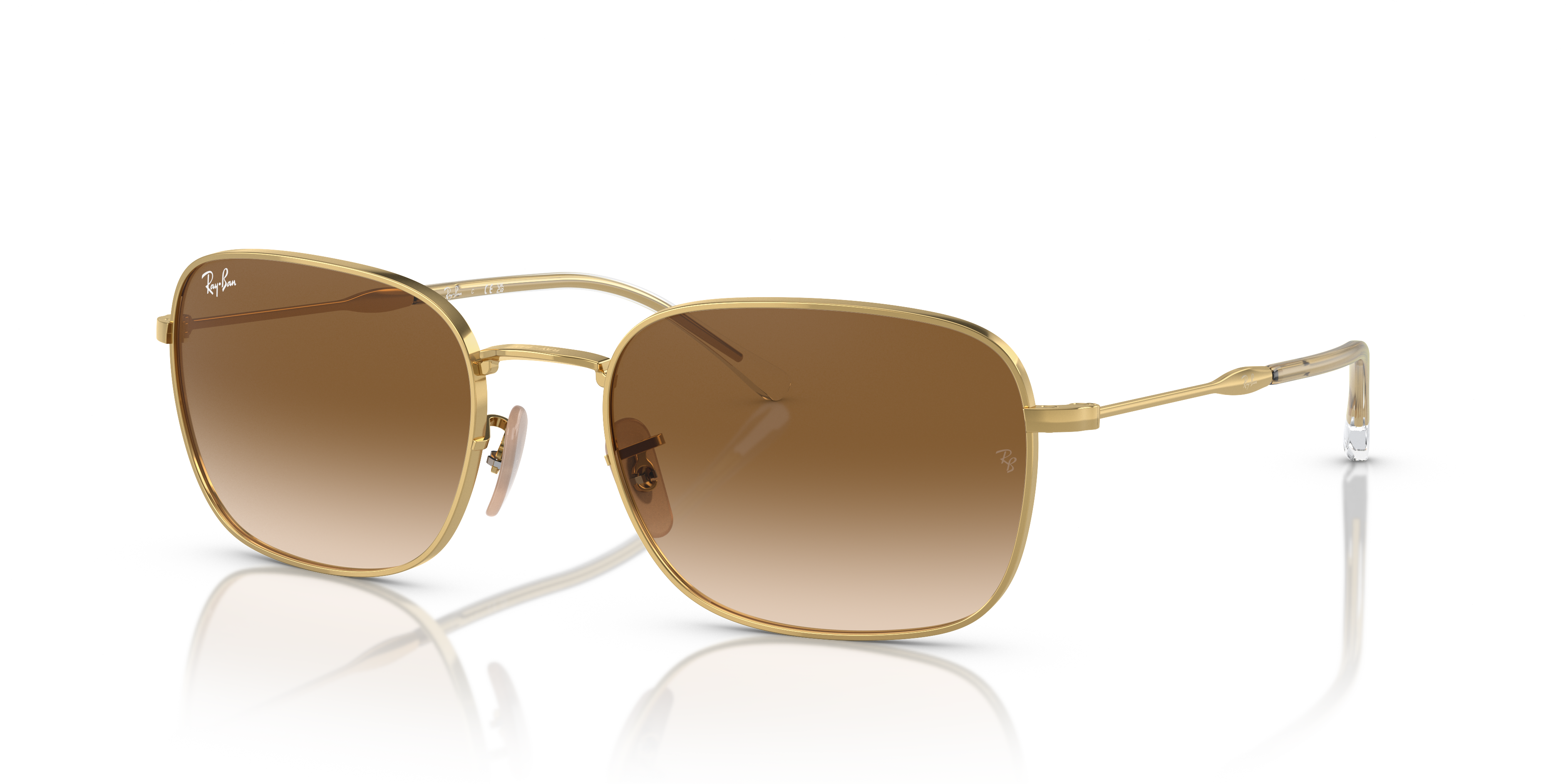 RB3706 Polished Arista Gold Frame Brown Lenses 54-20
