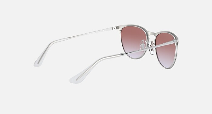 ERIKA METAL KIDS Sunglasses in Silver and Light Blue