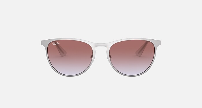 ERIKA METAL KIDS Sunglasses in Silver and Light Blue
