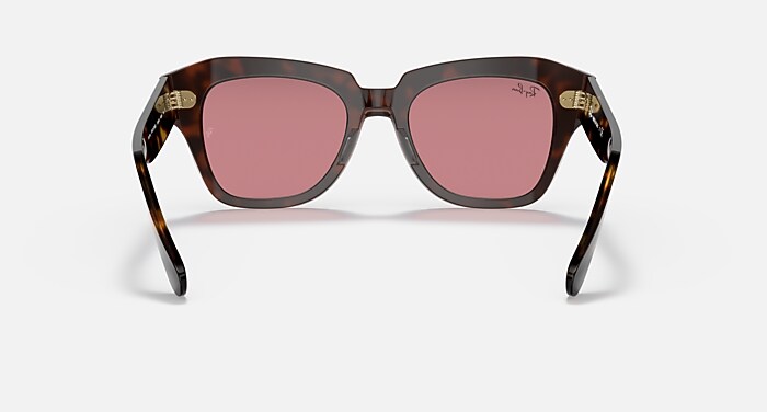 RayBan レイバン サングラス RB2186 ピンクハバナ STATE STREET Sunglasses in Havana On Transparent Pink and