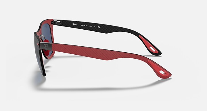 Ray-Ban Sunglasses Unisex Rb8395m Scuderia Ferrari Collection - Black Frame Blue Lenses 52-20