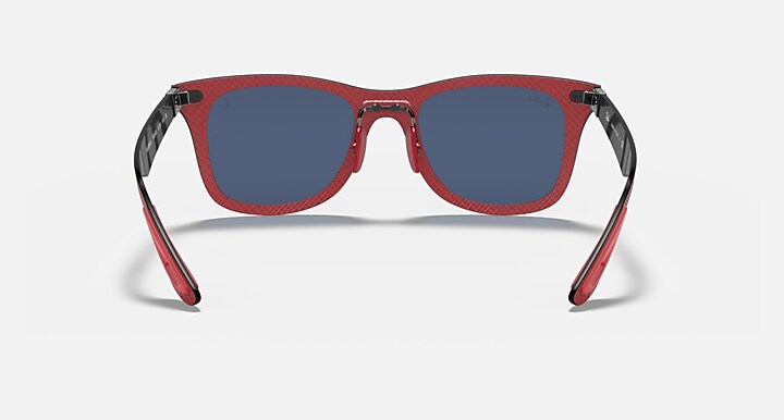 Ray-Ban Sunglasses Unisex Rb8395m Scuderia Ferrari Collection - Black Frame Blue Lenses 52-20