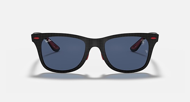 Ray-Ban Sunglasses Unisex Rb8395m Scuderia Ferrari Collection - Black Frame Blue Lenses 52-20