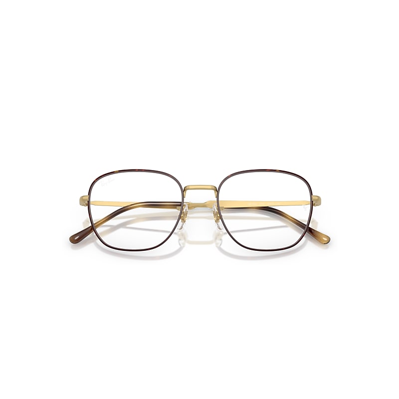 Ray Ban Rb6534 Optics Eyeglasses Matte Arista Gold Frame Clear Lenses Polarized 51-19 In Matte Arista Gold