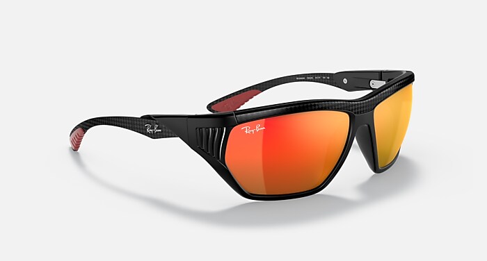 RB8359M SCUDERIA FERRARI COLLECTION Sunglasses in Black and Red 