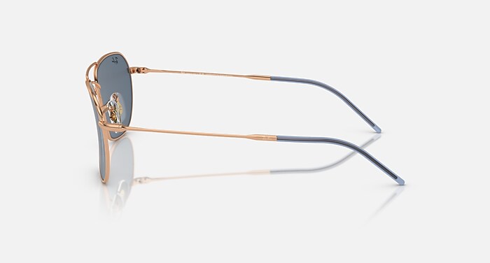 Ray-Ban Sunglasses Unisex Caravan Reverse - Rose Gold Frame Blue Lenses 58-15