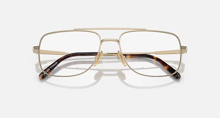 Ray-Ban Eyeglasses Unisex William Titanium Optics Prescription - Gunmetal Frame Clear Lenses 58-17 Polarized