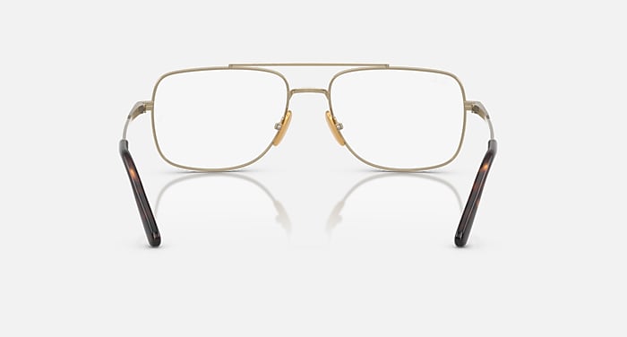 Ray-Ban Eyeglasses Unisex William Titanium Optics Prescription - Gunmetal Frame Clear Lenses 58-17 Polarized
