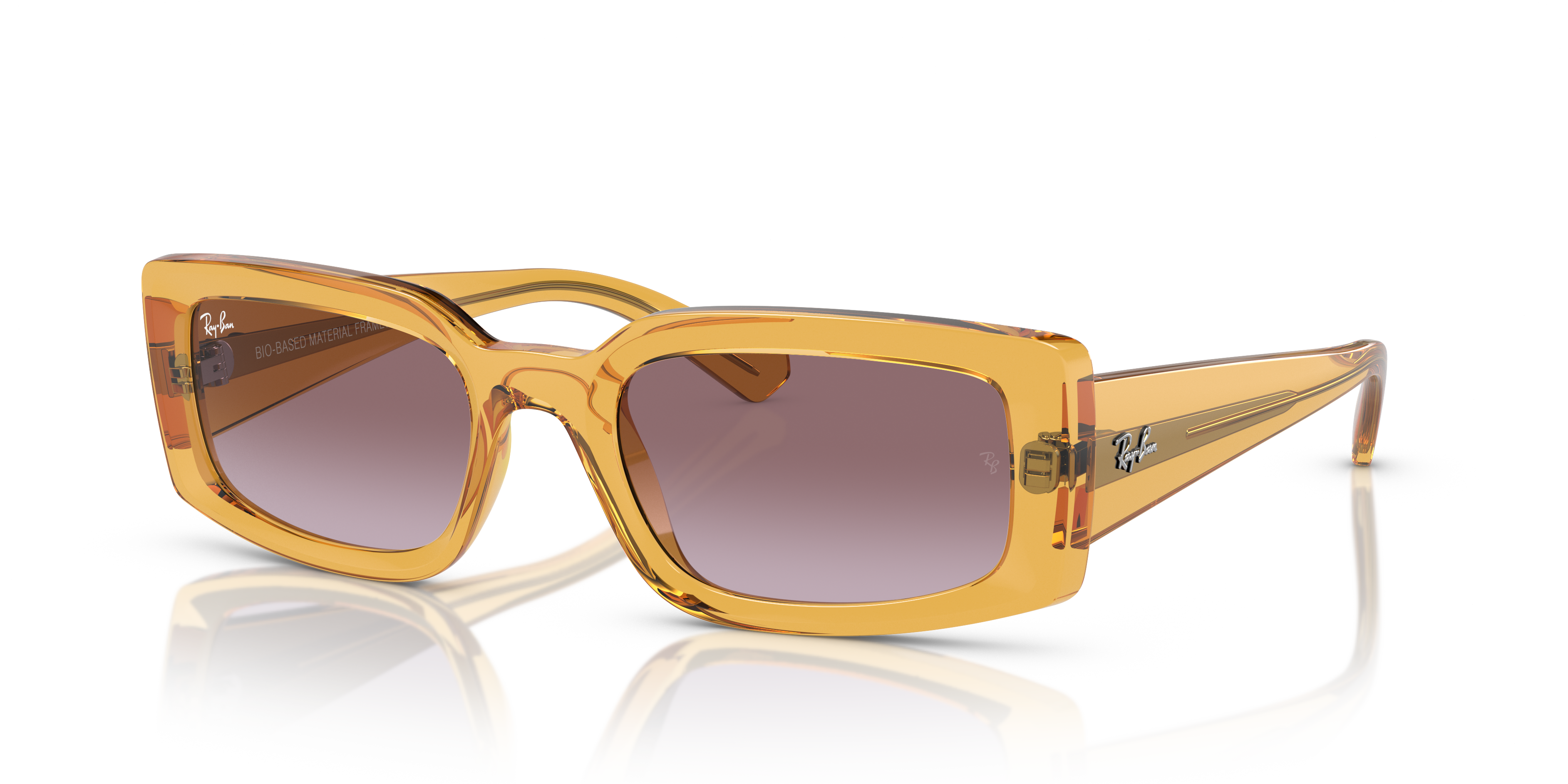 KILIANE BIO-BASED Polished Transparent Yellow Frame Dark Violet Lenses 54-21