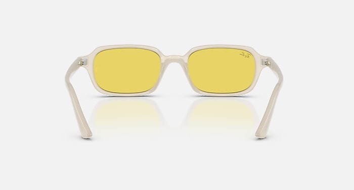 Ray-Ban Sunglasses Unisex Zuri Bio-based - Cloudy Warm White Frame Yellow Lenses 52-19