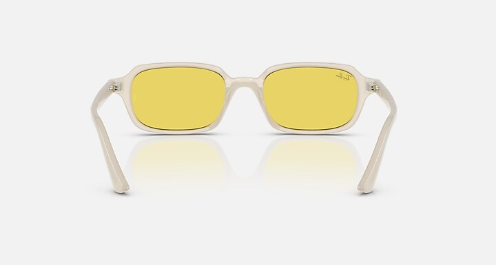 Ray-Ban Sunglasses Unisex Zuri Bio-based - Cloudy Warm White Frame Yellow Lenses 49-19