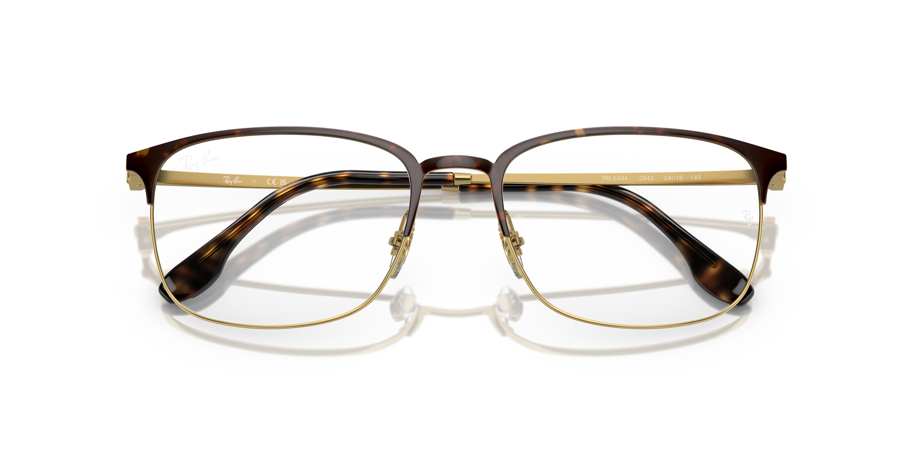 美品✨レイバン RB6494 オプティクス ポリッシュシルバー 眼鏡 サングラス RB6494 OPTICS Eyeglasses with Gunmetal On Gunmetal Frame - RB6494