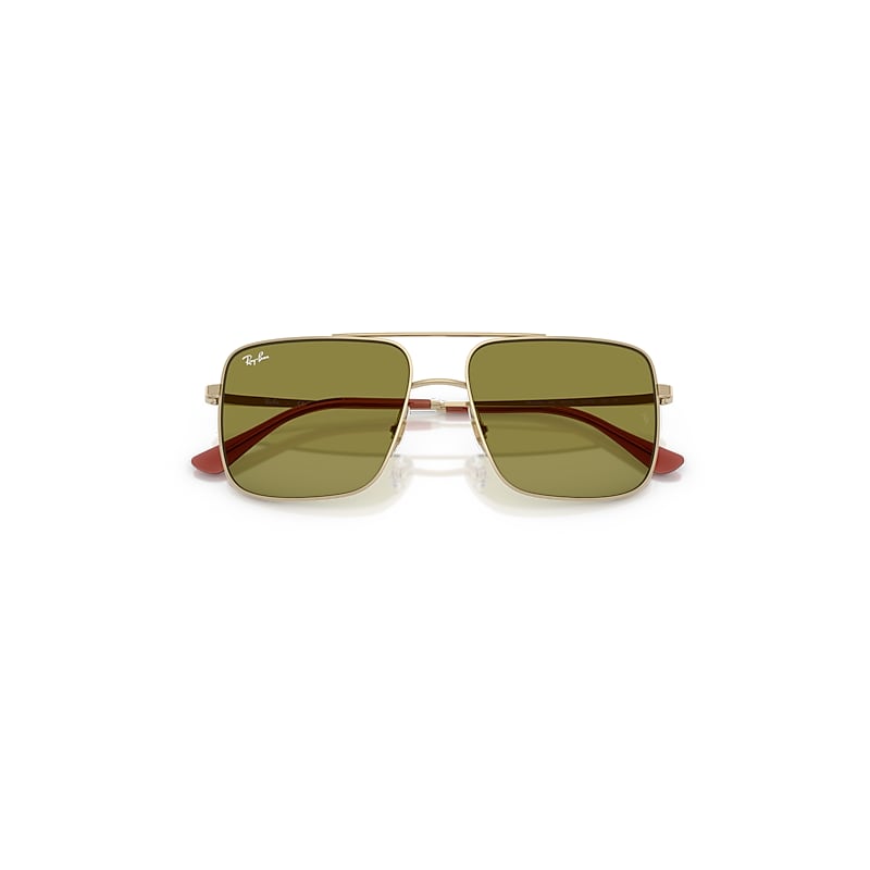 Ray Ban Ari Bio-based Sunglasses Pale Gold Frame Green Lenses 54-16 In Pale Gold