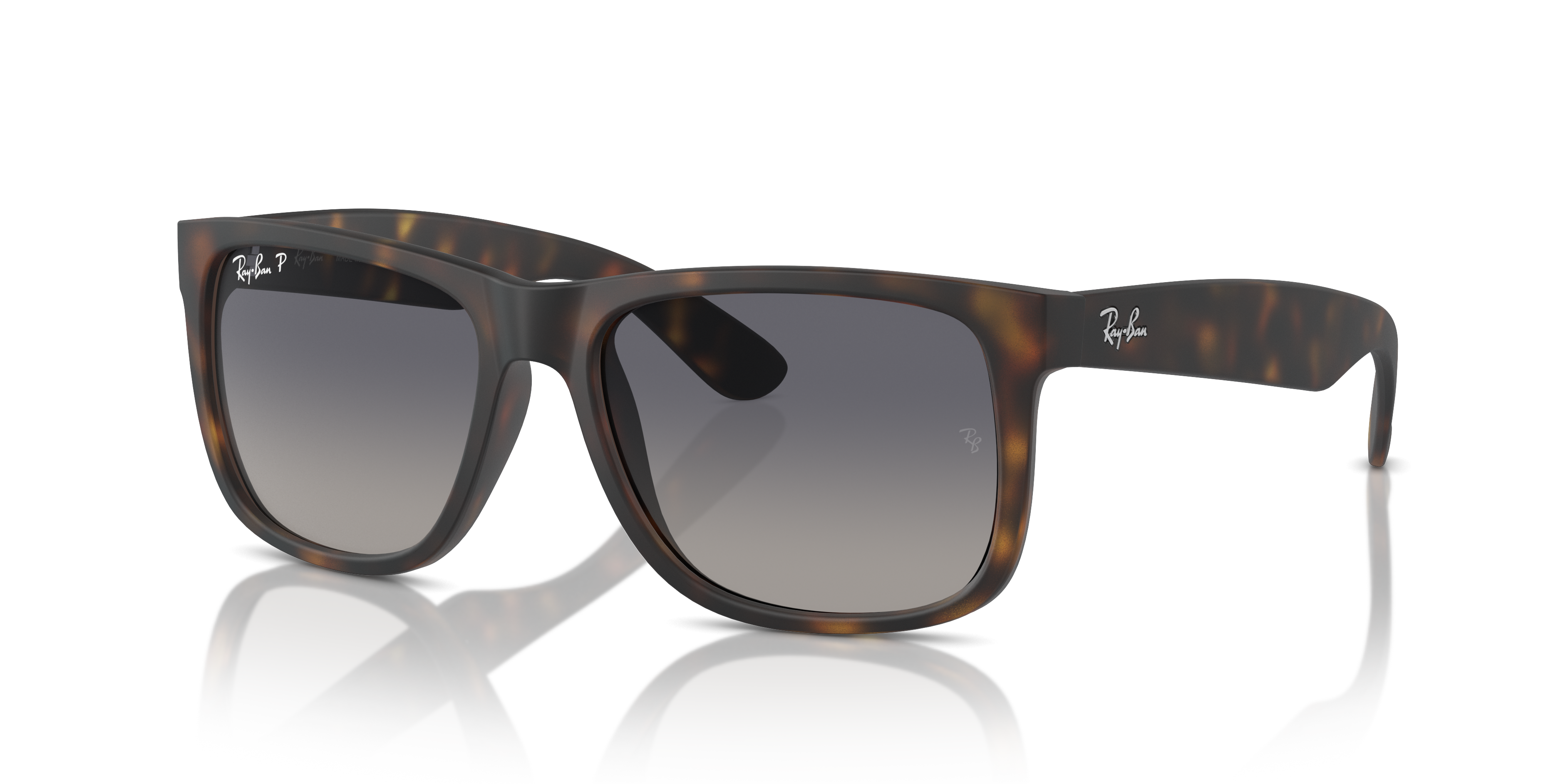 JUSTIN CLASSIC Matte Havana Frame Blue Lenses 54-16