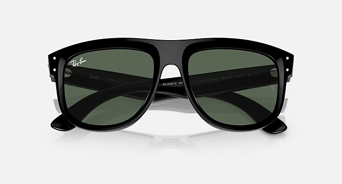 Ray-Ban Occhiali Da Sole Unisex Boyfriend Reverse - Montatura Blu Trasparente Lenti Blu 56-18