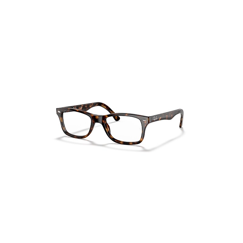 Ray-Ban Eyeglasses Unisex Rb5228 Optics - Dark Havana Frame Clear Lenses 53-17