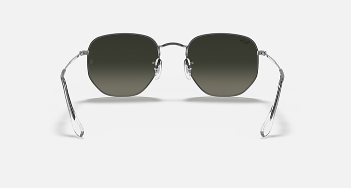Ray-Ban Sunglasses Unisex Hexagonal Flat Lenses - Gunmetal Frame Grey Lenses 54-21
