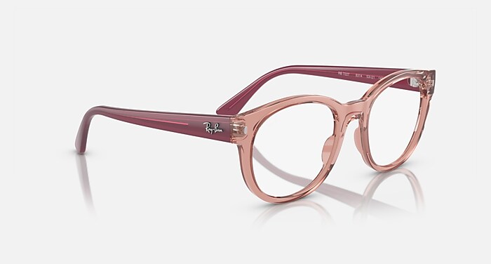 RB7227 OPTICS Eyeglasses with Transparent Pink Frame