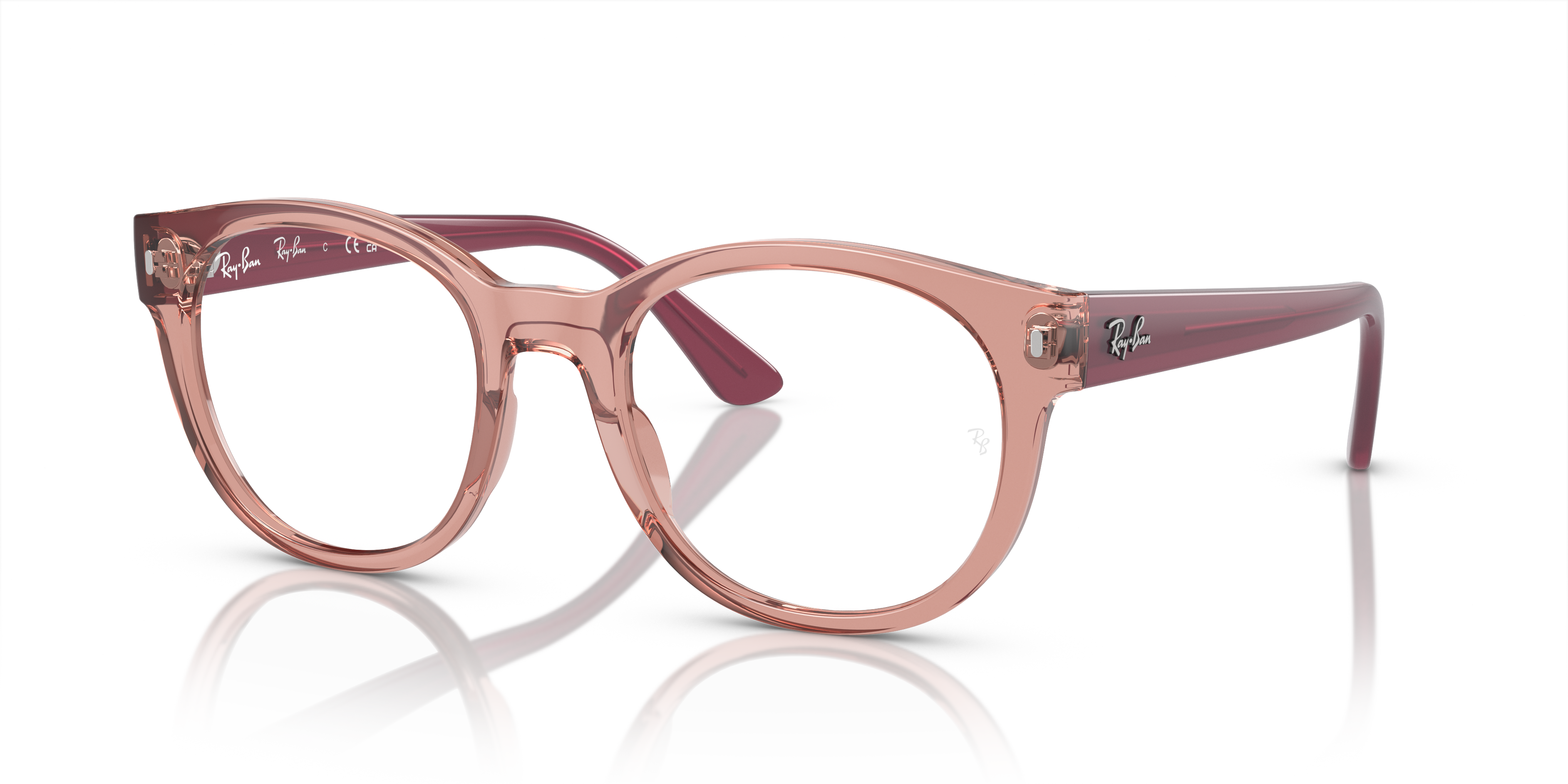RB7227 OPTICS Eyeglasses with Transparent Pink Frame