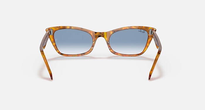 Ray-Ban Lady Burbank Tortoise Amber Frame Sunglasses with Light Blue Lenses Ray-Ban RB2299 Lady Burbank Cat-Eye Sunglasses | EyeOns.com main image 2