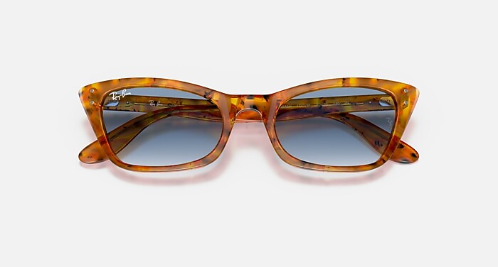 Ray-Ban Lady Burbank Tortoise Amber Frame Sunglasses with Light Blue Lenses Ray-Ban RB2299 Lady Burbank Cat-Eye Sunglasses | EyeOns.com main image 3