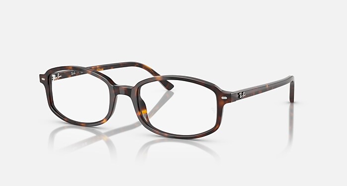 Ray-Ban Eyeglasses Unisex Sam Optics - Havana Frame Clear Lenses 52-19 Polarized