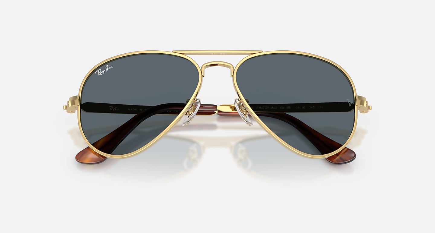 Ray-Ban Sunglasses Unisex Aviator Max - Black Frame Green Lenses 58-16