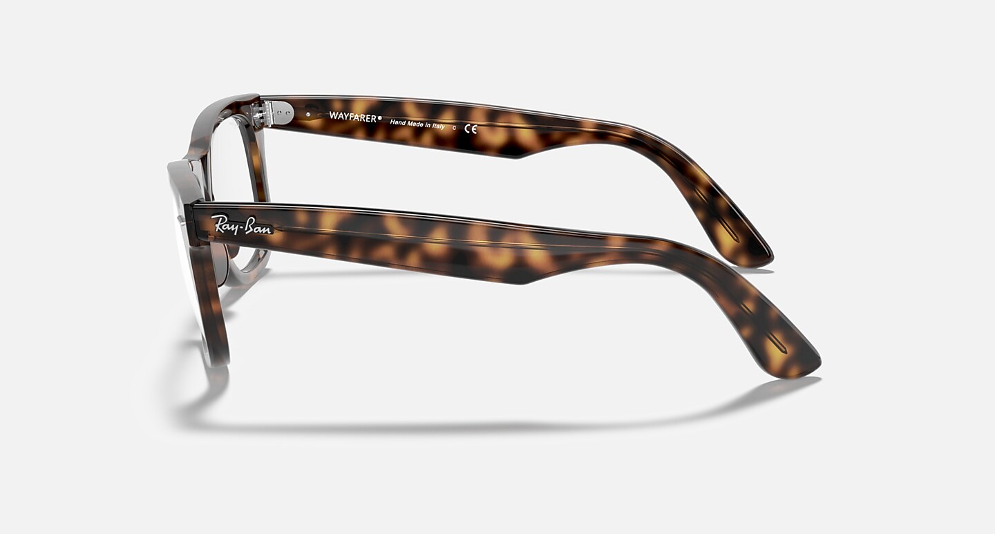 Ray-Ban Eyeglasses Unisex Wayfarer Ease Optics Prescription - Havana Frame Clear Lenses 50-22 Polarized