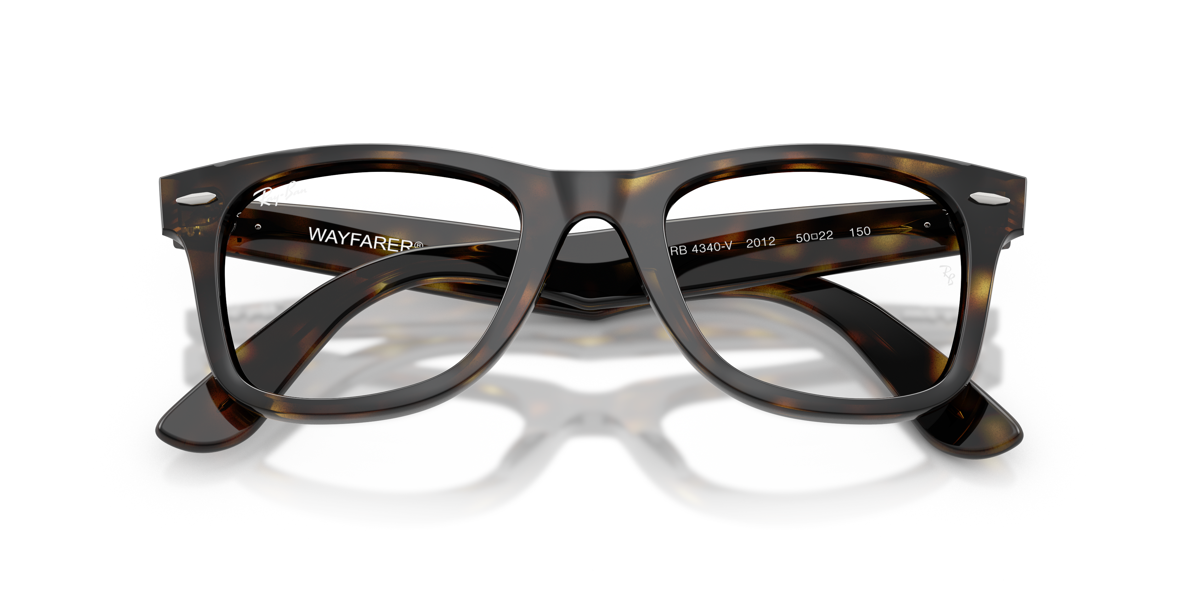 Ray-Ban Wayfarer Ease Optics Eyeglasses Havana Frame Clear Lenses Polarized 50-22 210$
