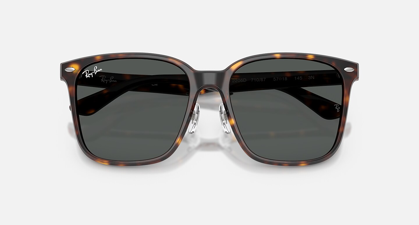 Ray-Ban Sunglasses Unisex Rb2206d - Havana Frame Grey Lenses 57-18